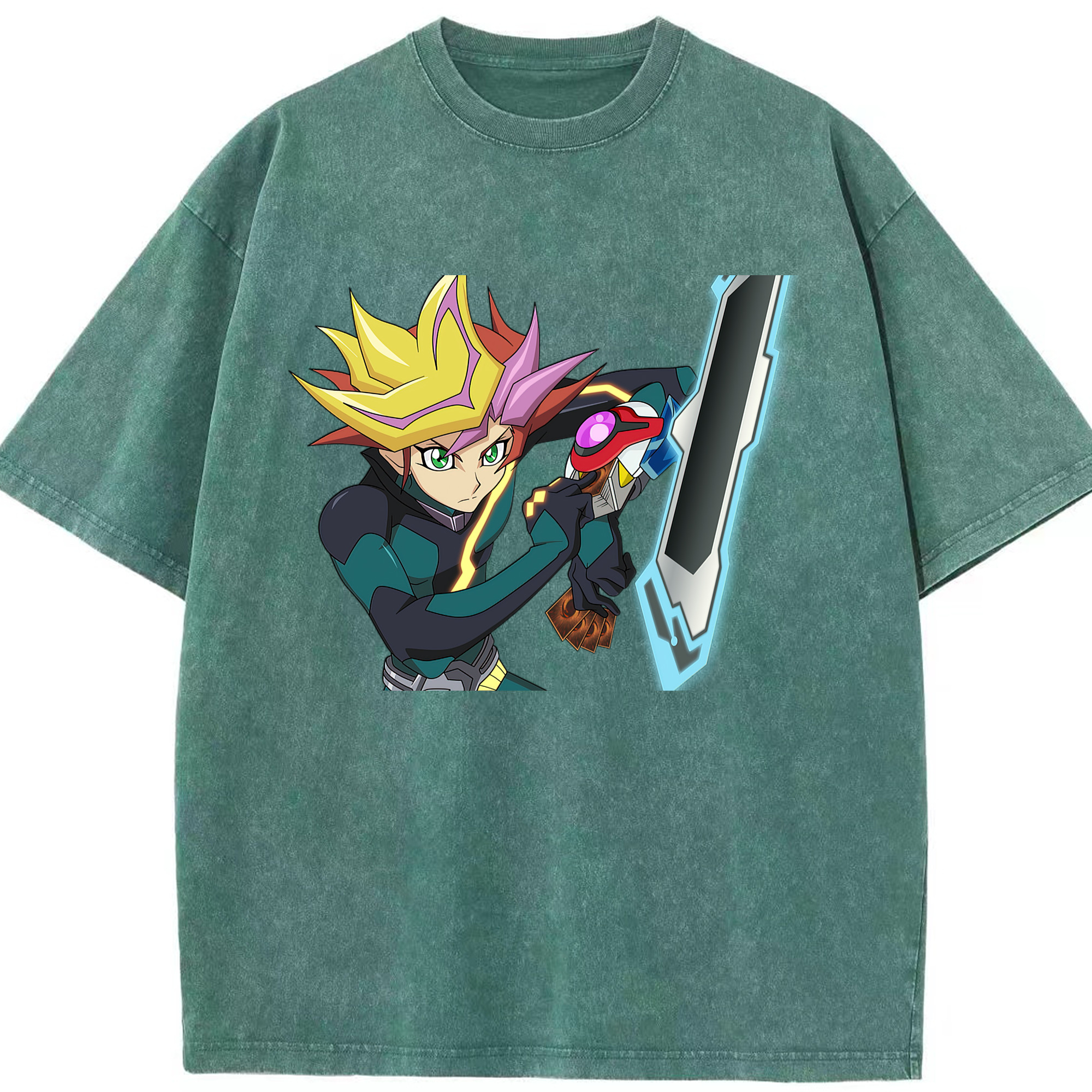（画像用） 遊☆戯☆王 Yu-Gi-Oh! 綿100% ヴィンテージ風 半袖Tシャツ（フロントプリント）